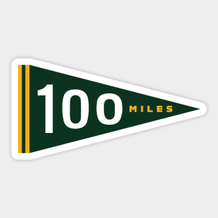 100 Mile Trail and Ultra Running Pennant Sticker